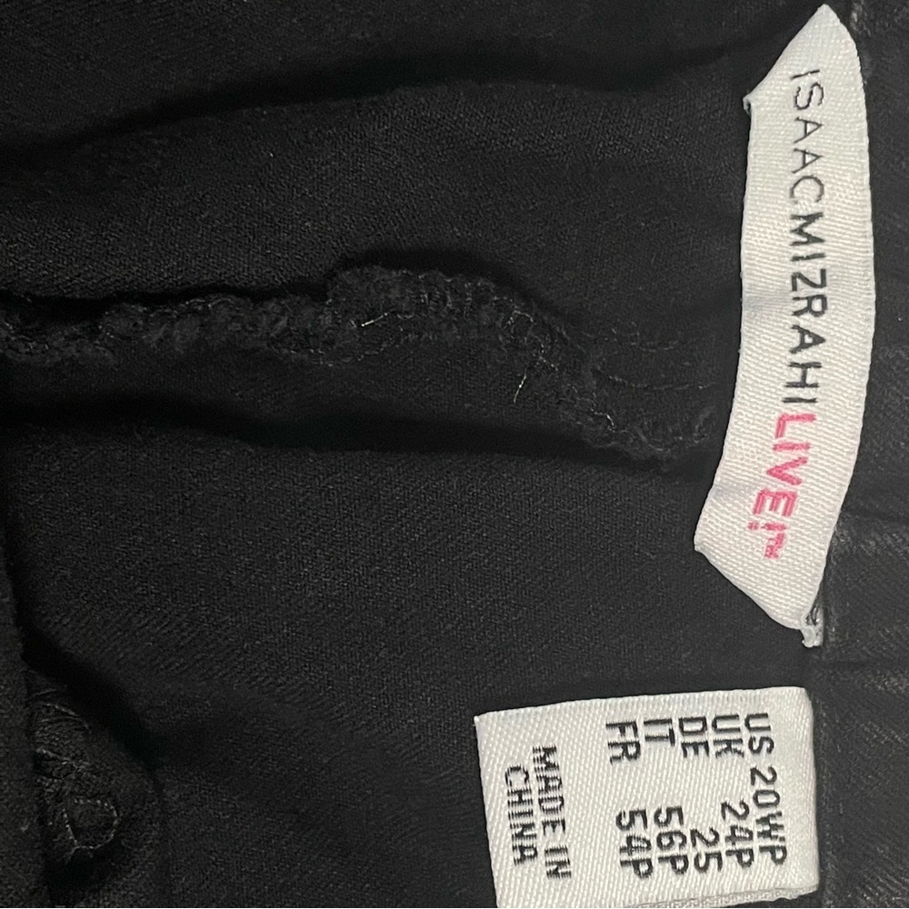 Isaac Mizrahi live pedal pushers black 20WP elastic back pull-on faux fly - Picture 9 of 12